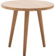 Goossens Hoektafel Bjarte, hout eiken blank, stijlvol landelijk, 50 x 45 x 50 cm