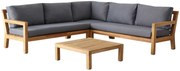 Garden Interiors Hoek Loungeset - Harby - Acacia - Zwart - Garden Interiors