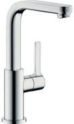 Hansgrohe Metris S wastafelkraan met hoge draaibare uitloop met klikwaste chroom 31161000