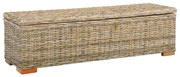 vidaXL Opbergbox 120 cm kubu rattan en massief mangohout