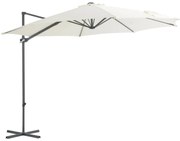 vidaXL Zweefparasol met stalen paal 300 cm zandkleurig