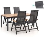 Hartman Troy/Linosa 180cm dining tuinset 5-delig verstelbaar