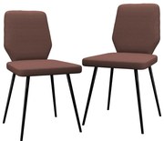 vidaXL Eetkamerstoelen 2 st stof bruin