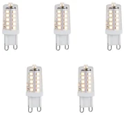Set van 5 G9 dimbare LED lampen 1.2W 100 lm 2700K