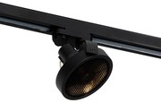 RailSpot / Opbouwspot / Plafondspot zwart voor 3-fase rail GU10 111mm - 3-Phase Master Honey Modern GU10 rond Binnenverlichting Lamp