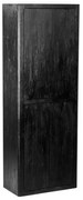 Tower Living Hoge Zwarte Kast Met Deuren Tenna - 80x45x220cm.