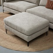 Rechthoekige Hocker Beige Stof