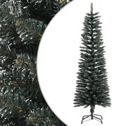 vidaXL Kunstkerstboom met standaard smal 150 cm PVC groen