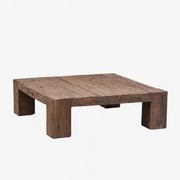 Vierkante Salontafel 100x100 Cm In Gerecycled Juvira Hout 100 X 100 Cm - Sklum