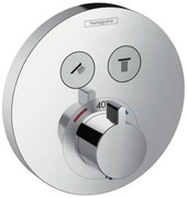 Hansgrohe ShowerSelect Inbouwmengkraan rond met 2 douchefuncties chroom inclusief iBox Universal inbouwdeel 0457051/0451561