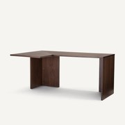 Hoektafel, notenhoutfineer lengte 165 cm, Working