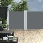 vidaXL Tuinscherm uittrekbaar 117x600 cm antracietkleurig