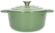 Braadpan, gietijzer, groen,Ø 24 cm