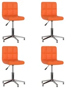 vidaXL Eetkamerstoelen draaibaar 4 st kunstleer oranje