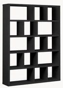 Boekenkast Berlin 5 Levels 150 - zwart gelakt