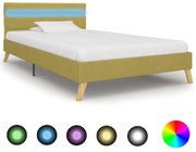 vidaXL Bedframe met LED stof groen 90x200 cm