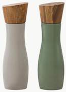 Zout- en pepermolen Essentials met deksel van acaciahout, 2-delig