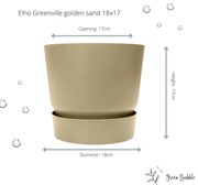 Pot Elho Greenville golden sand