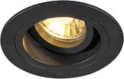 Smart inbouwspot zwart rond incl. wifi GU10 - Chuck