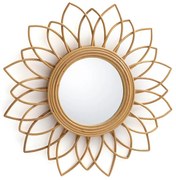 Spiegel in rotan, bloemvormØ65 cm Nogu