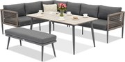 Mindoro Garden Point aluminium tuinset antraciet