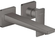 Hansgrohe Metropol afbouwdeel wandkraan met voorsprong uitloop 22.5cm brushed black chroom 32526340