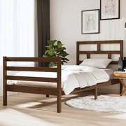 vidaXL Bedframe massief hout honingbruin 90x190 cm 3FT Single