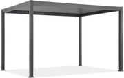 Lagos 3x4 vrijstaande terraspergola met 3m Garden Point antraciet zijrolluiken