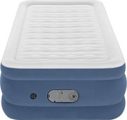 Bestway luchtbed'AlwayszAire Twin'- 191x97x46 cm - met ingebouwde USB pomp - blauw/wit