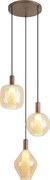 Design hanglamp donker brons 3-lichts - Ard