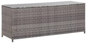 vidaXL Tuinbox 120x50x60 cm poly rattan grijs