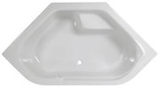 Wisa Anzio bad acryl zeshoekig 145x145x44,5cm wit 5050400615