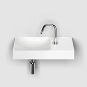 Clou Vale keramische fontein 45cm met kraangat rechts wit mat