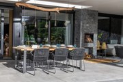 4 Seasons Outdoor Accor eetset met Alto tafel 240 cm  Tuinset    houtkleur weerbestendig