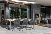 4 Seasons Outdoor Accor eetset met Alto tafel 240 cm  Tuinset    houtkleur weerbestendig