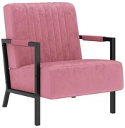 vidaXL Fauteuil fluweel roze