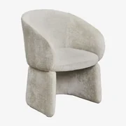 Vasilis Chenille Fauteuil Stof Chenille Grijs – Koel - Sklum