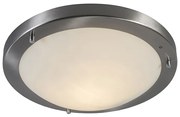 Buitenlamp Moderne plafonnière staal 31 cm IP44 - Yuma Design, Modern E27 IP44 Buitenverlichting rond