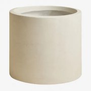 Aurevi Betonnen Buitenbloempot Ø30 Cm & Gebroken Wit - Sklum