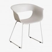 Eetkamerstoel In Polypropyleen En Ijzer Alanys Grijsachtig Wit - Sklum