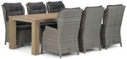 Tuinset 6 personen 240 cm Wicker Grijs Garden Collections Windsor/Brighton