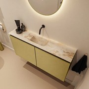 Mondiaz Ture DLux toiletmeubel 100cm oro met wastafel frappe midden zonder kraangat