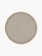 Ronde outdoor dubbelzijdig vloerkleed Reddy met ruitjesmotief