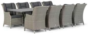 Tuinset 8 personen 300 cm Wicker Grijs Garden Collections Aberdeen/Graniet