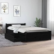 vidaXL Bedframe met lades zwart 90x190 cm 3FT Single