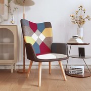 vidaXL Relaxstoel patchwork stof