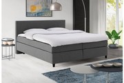 Goossens Basic Boxspring Compleet Iris, Vlak 160 x 200 cm (=2x 80 x 200 cm) met hoofdbord