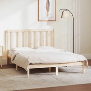 vidaXL Bedframe massief grenenhout 135x190 cm 4FT6 Double