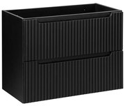 Comad Nova Black onderkast met 2 lades 80x40x60cm zwart