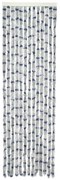 Travellife Vliegengordijn Chenille Stripe 185x56 cm grijs en blauw